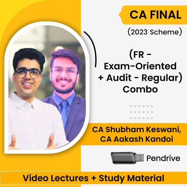 CA Final (2023 Scheme) (FR - Exam-Oriented + Audit - Regular) Combo Video Lectures by CA Aakash Kandoi, CA Shubham Keswani (Pendrive)