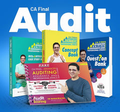CA Final Audit Full Bookset (Concept Book - Audit Crush + MCQs + QB) with Drone Charts & Without PODs
