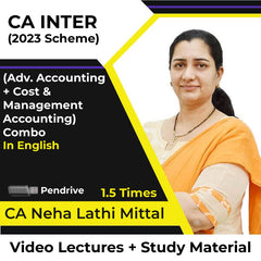 CA Inter (2023 Scheme) (Adv. Accounting + Cost & Management Accounting) Combo Video Lectures in English by CA Neha Lathi Mittal (Pendrive, 1.5 Times)