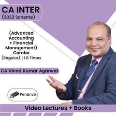 CA Inter (2023 Scheme) (Advanced Accounting + Financial Management) Combo (Regular) Video Lectures by CA Vinod Kumar Agarwal (Pendrive, 1.8 Times)