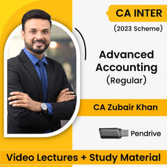 CA Inter (2023 Scheme) Advanced Accounting (Regular) Video Lectures in English by CA Zubair Khan (Pendrive)
