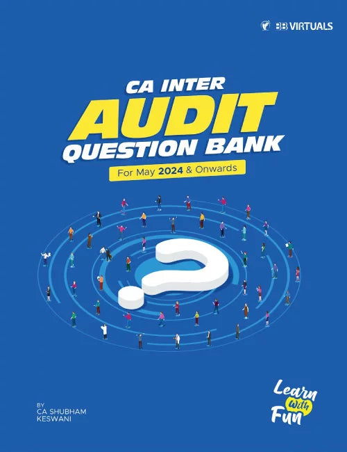 CA Inter (2023 Scheme) Audit (Question Bank) Book by CA Shubham Keswani.