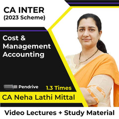 CA Inter (2023 Scheme) Cost and Accounting Video Lectures by CA Neha Lathi Mittal (Pen Drive, 1.3 Times).