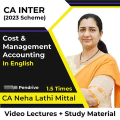 CA Inter (2023 Scheme) Cost and Accounting Video Lectures in English by CA Neha Lathi Mittal (Pen Drive, 1.5 Times).