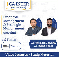 CA Inter Financial Management & Strategic Management (Regular) Video Lectures by CA Abhishek Zaware, CA Rishabh Jain (Pen Drive, 2 Times, 12 Months)