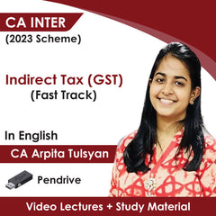 CA Inter (2023 Scheme) Taxation (GST)(Fast Track) Video Lectures in English by CA Arpita Tulsyan (Pen drive)
