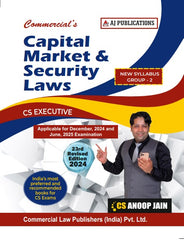 Commercial's CS Executive New Syllabus Capital Markets and Securities Laws Book by CS Anoop Jain
