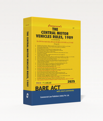 Commercial's Central Motor Vehicles Rules, 1989 Bare Act book