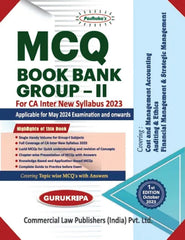 Commercial's Padhuka's MCQ Book Bank Group 2 for CA Inter (2023 Scheme) by Gurukripa