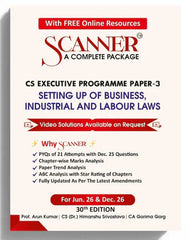 Shuchita Scanner CS Executive Paper-3 Setting Up of Business Industrial and Labour Laws Green Edition