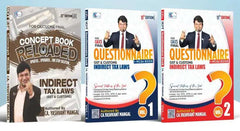 CA Final Indirect Tax Laws (Concept Reloaded + Questionnaire) Combo Book Set by CA Yashvant Mangal