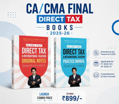 CA Final Direct Tax Original Notes (Concept Book) & Practice Manual (Question Bank) Combo Books by CA Shirish Vyas