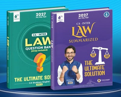 CA Inter the Ultimate Solution Law (Summary + Question) Book Set by CA Shubham Singhal - BuyTestSeries.in