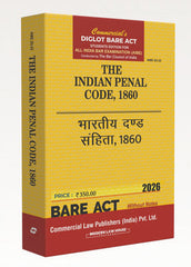 Commercial's The Indian Penal Code, 1860 (AIBE) Diglot Edition