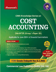 Commercial CMA Knowledge Series On Cost Accounting Book for CMA Inter by FCMA GC Rao