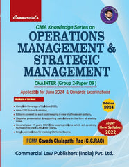 Commercial CMA Knowledge Series On Operations Management & Strategic Management Book for CMA Inter by FCMA GC Rao