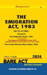 Commercial's Emigration Act, 1983 alongwith Rules, 1983 The Emigration (Amendment) Rules, 2023 Bare Act book