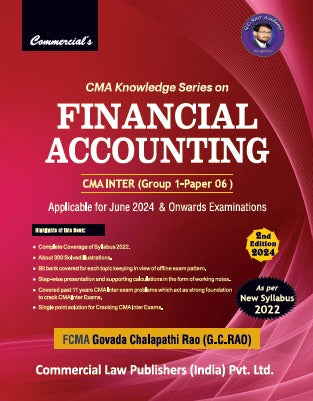Commercial CMA Knowledge Series On Financial Accounting Book for CMA Inter by FCMA GC Rao