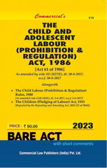 Commercial's Child and Adolescent Labour (Prohibition and Regulation) Act,1986 Bare Act book