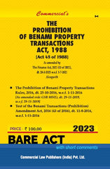 Commercial's Prohibition of Benami Property Transactions Act, 1988 Bare Act book