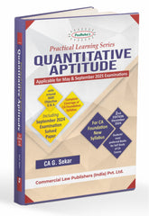 Commercial's Padhuka's (Practical Learning Series) Quantitative Aptitude Book for CA Foundation by CA G Sekar