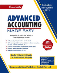 Commercial's Advanced Accounting Made Easy Book for CA Inter by CA Ravi Kanth Miriyala, CA Sunitanjani Miriyala