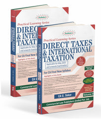 Commercial's Padhuka's (Practical Learning Series) Direct Taxes and International Taxation Book for CA Final by CA G Sekar