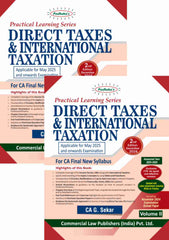 Commercial's Padhuka's (Practical Learning Series) Direct Tax & International Taxation Book for CA Final by CA G Sekar