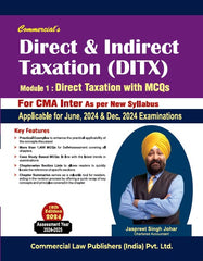 Commercial's Direct & Indirect Taxation Book for CMA Inter By Jaspreet Singh Johar