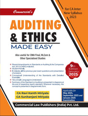 Commercial's Auditing and Ethics Made Easy Book For CA Inter By CA Ravi Kanth Miriyala