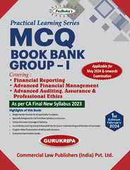 Commercial's Padhuka's (Practical Learning Series) Group-I MCQ Book Bank for CA Final by Gurukripa