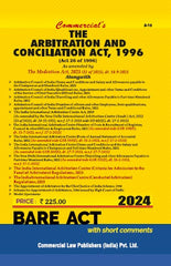 Commercial's Arbitration and Conciliation Act, 1996 Bare Act book
