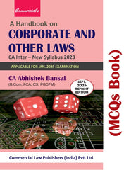 Commercial's Handbook on Corporate & Other Laws (MCQs Book) for CA Inter (2023 Scheme) by CA Abhishek Bansal