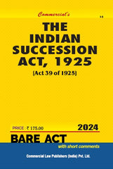 Commercial's Indian Succession Act, 1925 Bare Act book