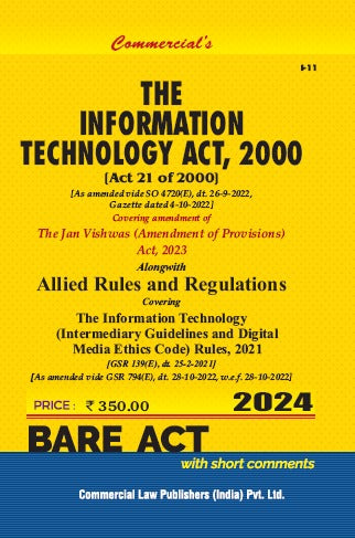 Commercial's Information Technology Act, 2000 with Allied Rules & Regulations Bare Act book