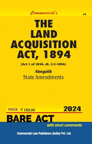 Commercial's Land Acquisition Act, 1894 Bare Act book