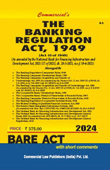 Commercial's Banking Regulation Act,1949 with Allied Acts and Rules Bare Act book