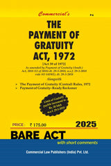 Commercial's Payment of Gratuity Act, 1972 Bare Act book
