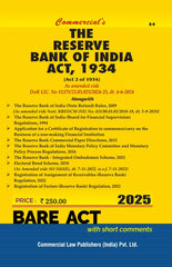 Commercial's Reserve Bank of India Act, 1934 alongwith allied rules and regulations Bare Act book