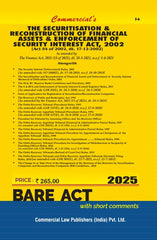 Commercial's Securitisation and Reconstruction of Financial Assets and Enforcement of Security Interest Act, 2002 alongwith Rules and Allied Rules Bare Act book