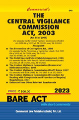 Commercial's Central Vigilance Commission Act, 2003 Bare Act book