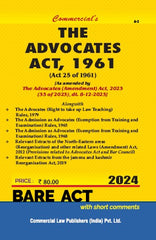 Commercial's Advocates Act, 1961 Bare Act book