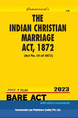 Commercial's Indian Christian Marriage Act, 1872 Bare Act book