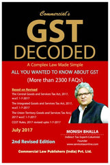Commercial's GST Decoded book by Monish Bhalla