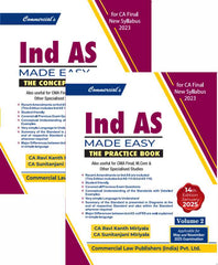 Commercial's Ind As Made Easy Vols.1 & 2 (The Practice Book) for CA Final by CA Ravi Kanth Miriyala