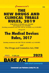 Commercial's New Drugs and Clinical Trials Rules 2019 Bare Act book