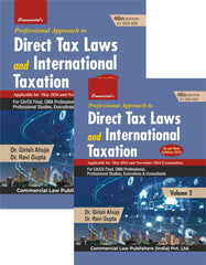 Commercial's Professional Approach to Direct Tax Laws & International Taxation (Set of 2 Vols.) for CA Final by Dr. Girish Ahuja & Dr. Ravi Gupta