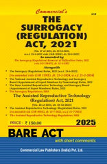Commercial's Surrogacy (Regulation) Act, 2021 As amended by The Surrogacy (Regulation) Removal of Difficulties Order, 2022 Bare Act book