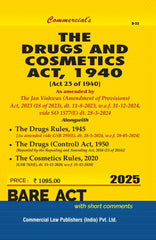 Commercial's Drugs and Cosmetics Act, 1940 As amended by The Jan Vishwas (Amendment of Provisions) Act, 2023 Bare Act book