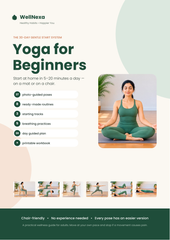 WellNexa Yoga for Beginners – 30-Day Gentle Yoga Guide & Printable Practice Workbook